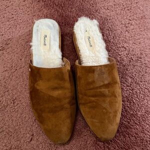 USED Madewell Tan Suede Women's Mules